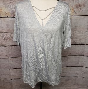 NEW!!! Women's Maurices short sleeve grey top Sz.X